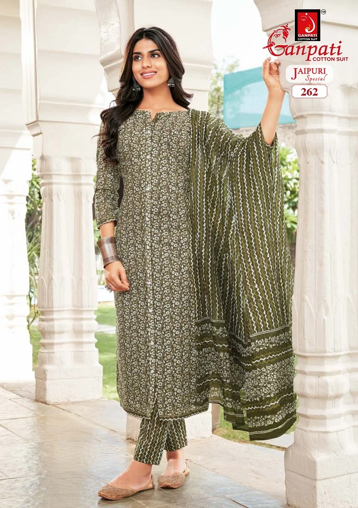 Ganpati Jaipuri Special Vol 11 Cotton Wholesale Salwar Suit Catalog — Wholesale Salwar Suits, Ganpati wholesale from Surat - Gallery Image 5